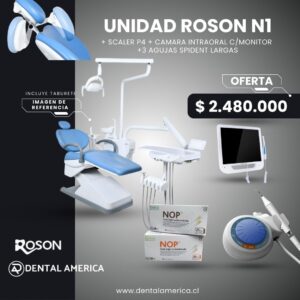 Unidad Roson N1 + Scaler P4 Baolai + Cámara Intraoral C/Monitor + 3 Agujas Spident Larga