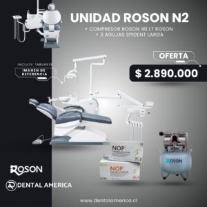 Unidad Roson N2 + Compresor 40Lts + 3 Agujas Spident Larga