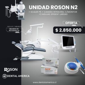Unidad Roson N2 + Scaler P5 Baolai + Cámara Intraoral C/Monitor + 3 Agujas Spident Larga
