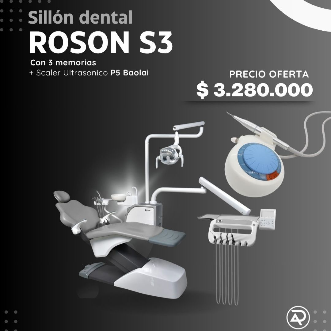 Sillón Dental Roson S3 con 3 Memorias + Scaler P5 Baolai
