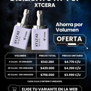 6 Cajas-30 Unidades Disilicato Xtecera HT Y LT 4.776 C/U