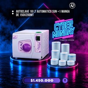 Autoclave 18 Lt Automático SUN + 1 Manga de 150x200mt